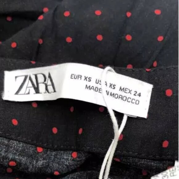 NWT Zara Ruffled Polka Dot Maxi Skirt size XS - Picture 9 of 11